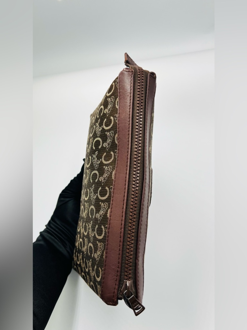 Celine Monogram Canvas Clutch - Picture 3 of 11